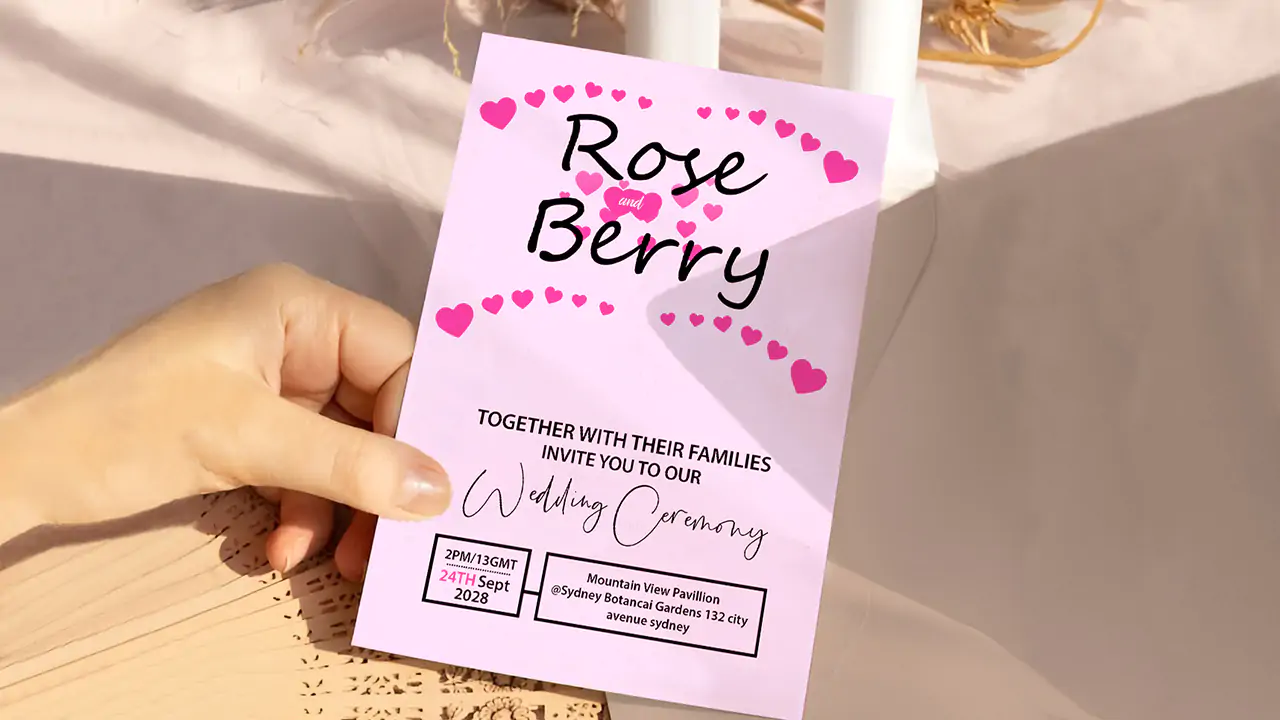 Wedding Invitation Template Graphic